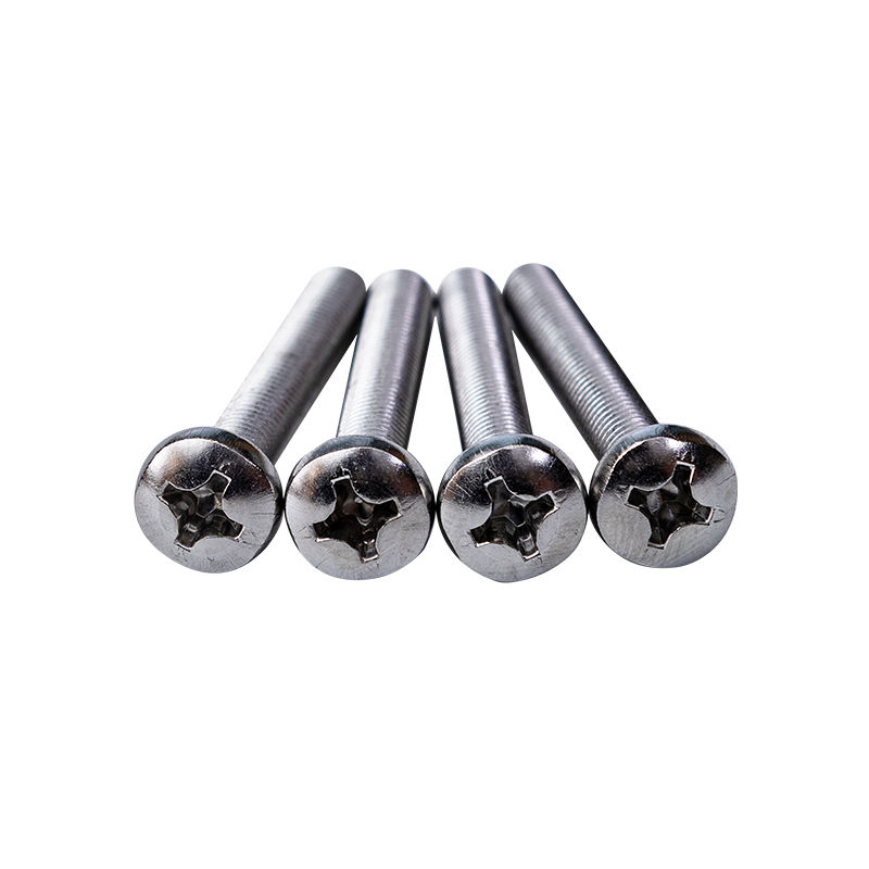 SS304 GB818 M4 ক্রস রেসেসড প্যান হেড মেশিন স্ক্রু